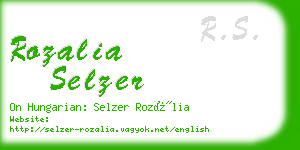 rozalia selzer business card